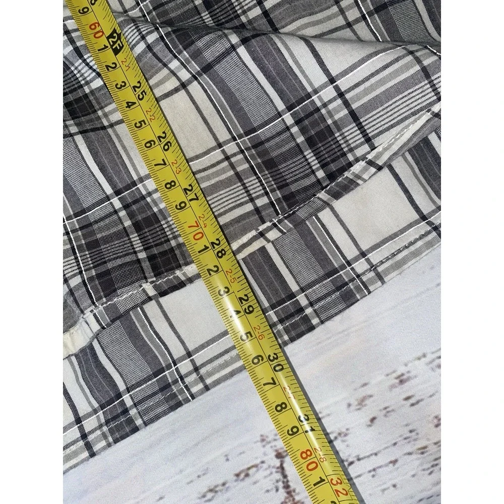 The North Face Shirt Men's XL Casual Hiking Button Up Plaid Gray/white Shirt‎